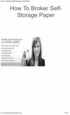 Thumbnail How To Broker Self Storage Cash Flows